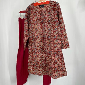 Fabinda Salwar set tunic pants Indian cotton 6-8 kurta